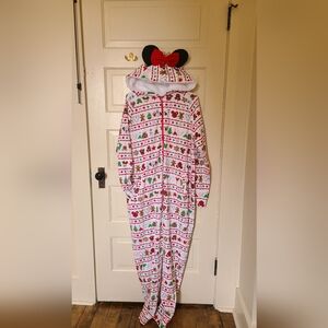 Minnie Mouse Holiday Onesie PJs